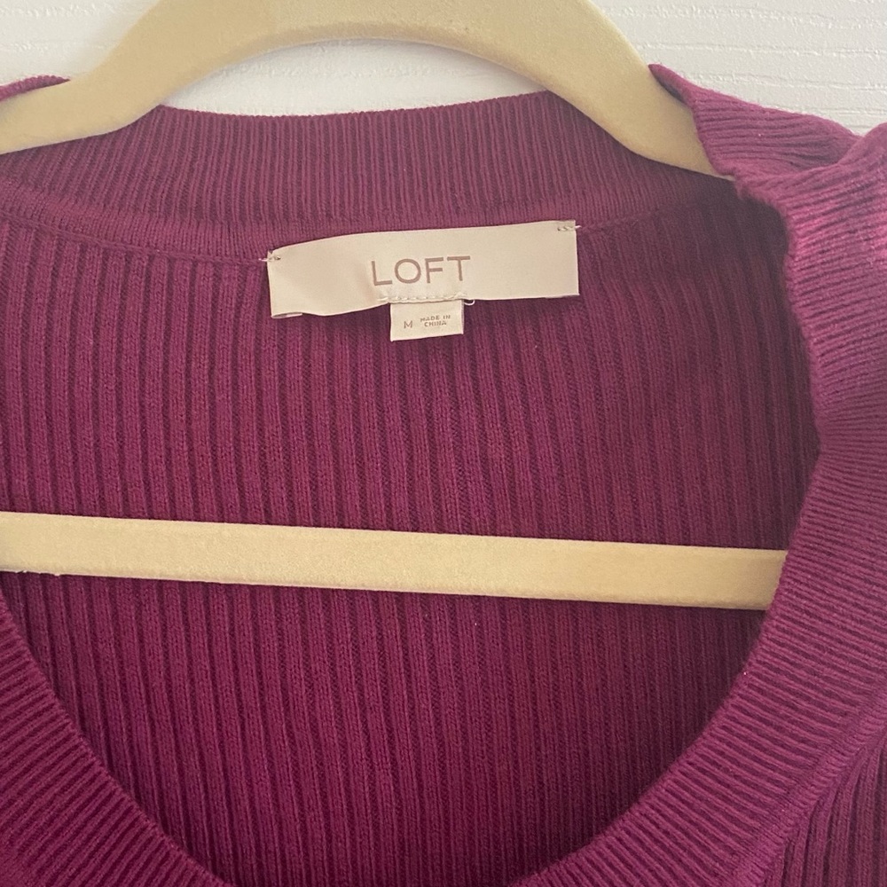 LOFT purple/burgundy sweater